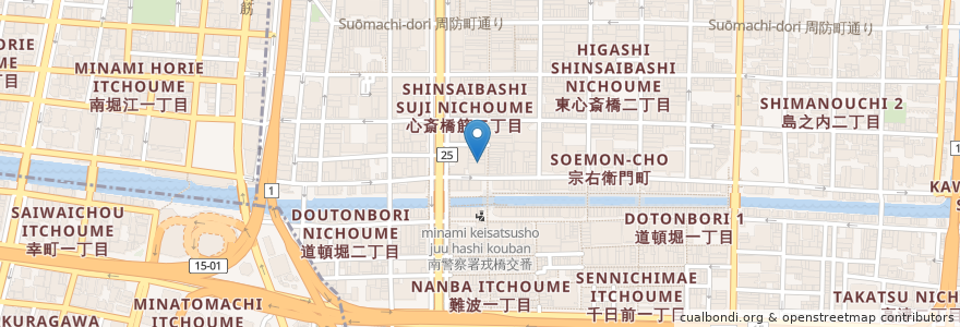 Mapa de ubicacion de マクドナルド en Giappone, Prefettura Di Osaka, 大阪市, 中央区.