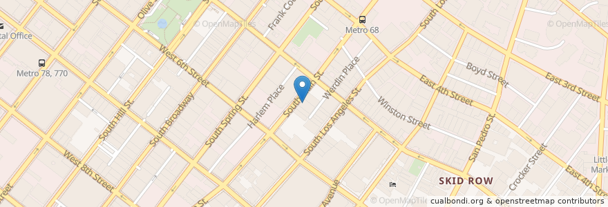 Mapa de ubicacion de Nickel Diner en 美利坚合众国/美利堅合眾國, 加利福尼亚州/加利福尼亞州, 洛杉矶县, 洛杉矶.