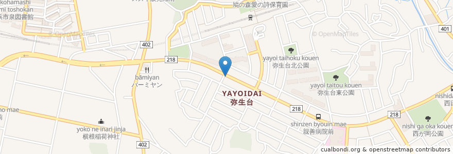 Mapa de ubicacion de ほっともっと 弥生台店 en اليابان, كاناغاوا, 横浜市, 泉区.
