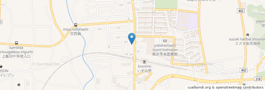 Mapa de ubicacion de 菜々彩 en Japón, Prefectura De Kanagawa, Yokohama, 泉区.