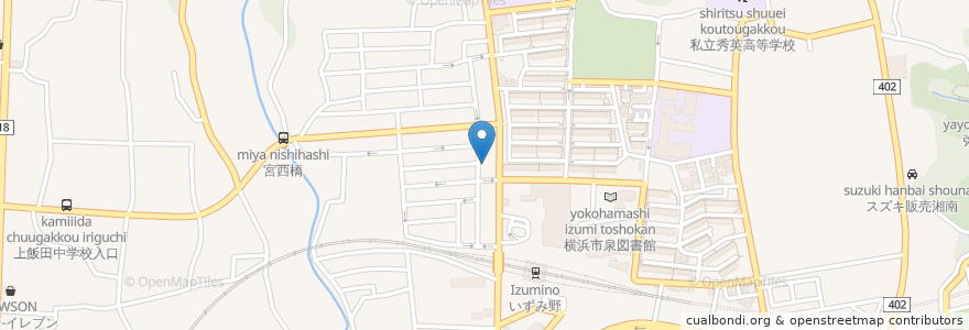 Mapa de ubicacion de 塩田医院 en ژاپن, 神奈川県, 横浜市, 泉区.
