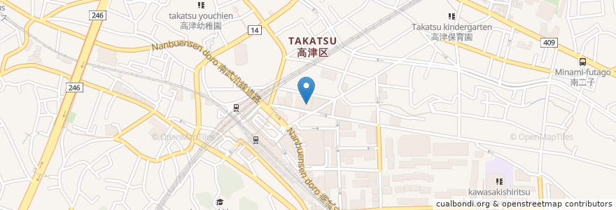 Mapa de ubicacion de ガスト en Japonya, 神奈川県, 川崎市, 高津区.