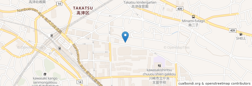 Mapa de ubicacion de Car Parking en Japonya, 神奈川県, 川崎市, 高津区.