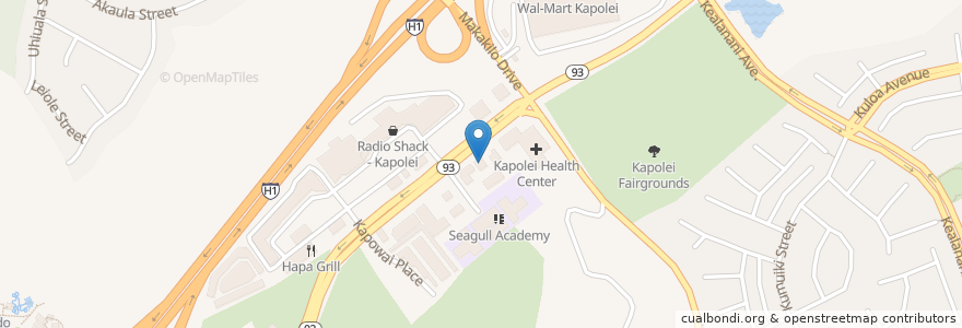 Mapa de ubicacion de Shell Gas Station - Kapolei en 美利坚合众国/美利堅合眾國, United States Of America (Middle Hawai'ian Islands Territorial Waters), 夏威夷州, 檀香山市县.