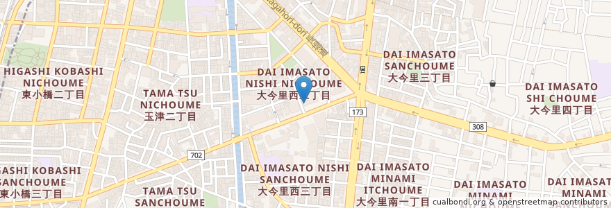 Mapa de ubicacion de 三井住友銀行 en Giappone, Prefettura Di Osaka, 大阪市, 東成区.