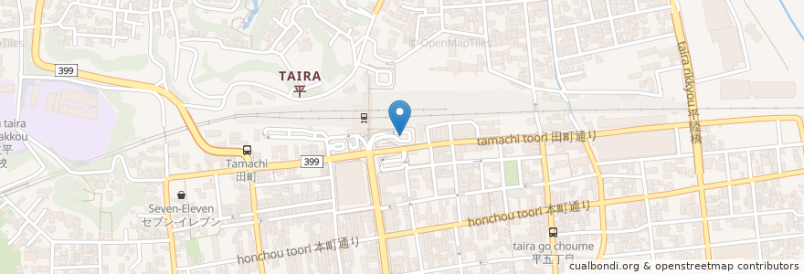 Mapa de ubicacion de いわき駅前 en 日本, 福島県, いわき市.