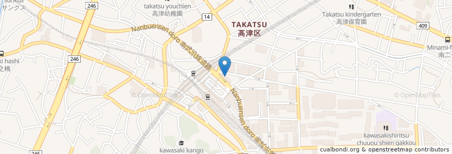 Mapa de ubicacion de 三井住友銀行 en ژاپن, 神奈川県, 川崎市, 高津区.