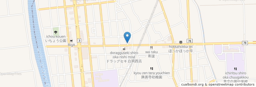 Mapa de ubicacion de 中華料理たいが en 日本, 埼玉県, 白岡市.