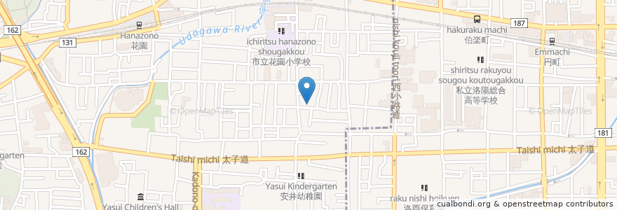 Mapa de ubicacion de タイムテリア en Jepun, 京都府, 京都市, 右京区.