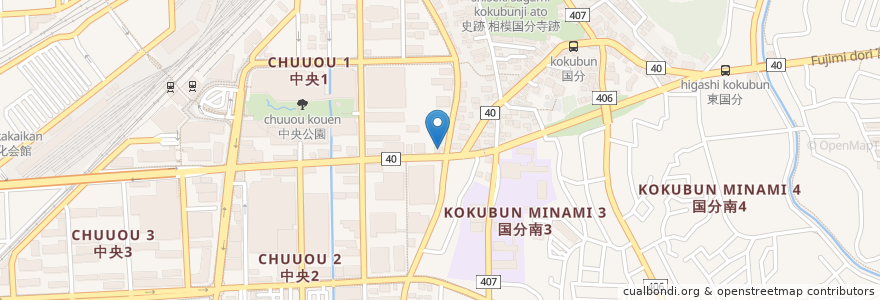 Mapa de ubicacion de ケンタッキーフライドチキン en Japón, Prefectura De Kanagawa, 海老名市.