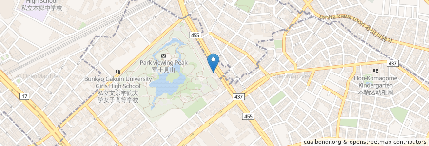 Mapa de ubicacion de Bistro ola la! en Япония, Токио, Бункё.