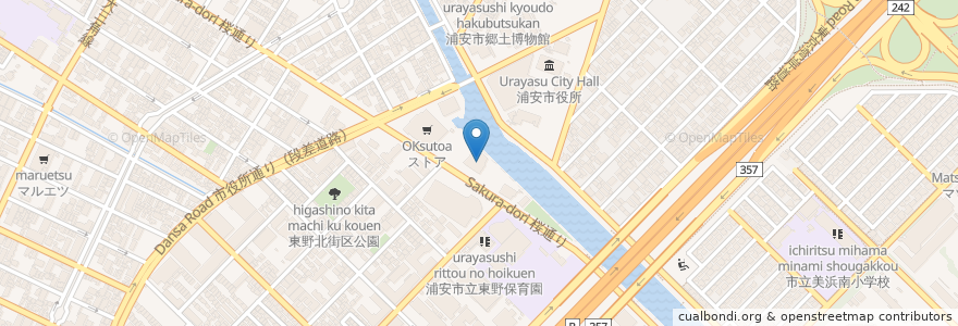Mapa de ubicacion de マツモトキヨシ en Japão, 千葉県, 浦安市.