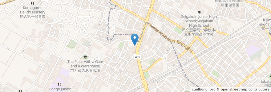 Mapa de ubicacion de 百塔珈琲 en ژاپن, 東京都, 北区.