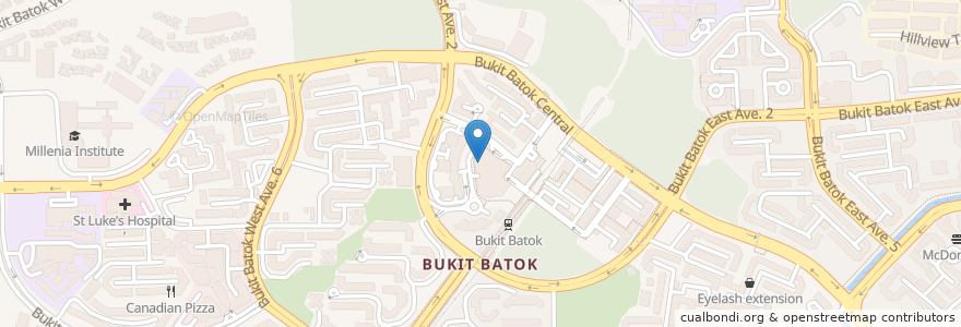 Mapa de ubicacion de Bukit Batok Central Post Office en 新加坡, 西南区.