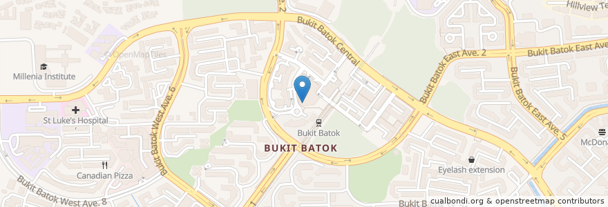 Mapa de ubicacion de Bukit Batok Public Library en シンガポール, Southwest.