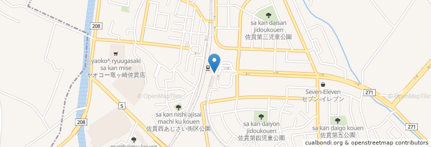 Mapa de ubicacion de マクドナルド　佐貫駅前店 en Jepun, 茨城県, 龍ケ崎市.