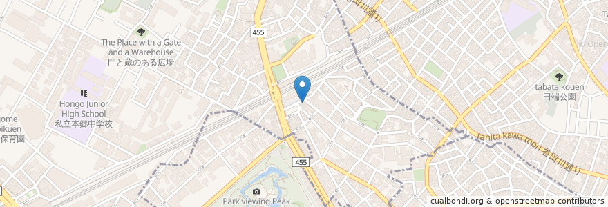 Mapa de ubicacion de 駒込屋 en Japonya, 東京都.