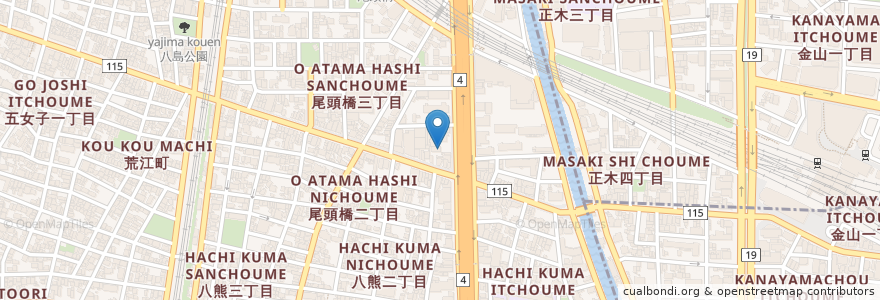 Mapa de ubicacion de 伊藤内科 en ژاپن, 愛知県, 名古屋市, 中川区.