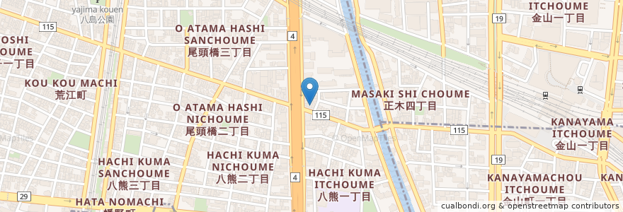 Mapa de ubicacion de や台ずし en Jepun, 愛知県, 名古屋市, 中川区.