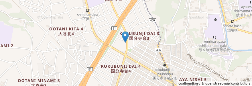 Mapa de ubicacion de クック en Japan, Präfektur Kanagawa, 綾瀬市.