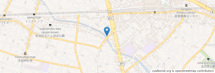 Mapa de ubicacion de 南荻窪歯科 en 日本, 東京都, 杉並区.