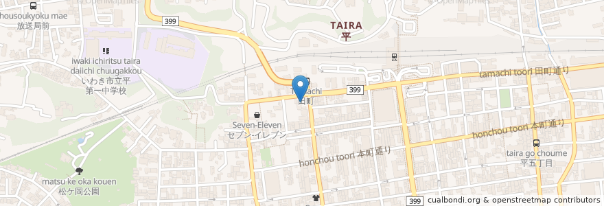 Mapa de ubicacion de 清水医院 en 日本, 福島県, いわき市.