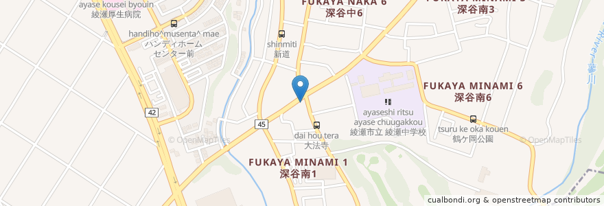 Mapa de ubicacion de Esso en 日本, 神奈川県, 綾瀬市.