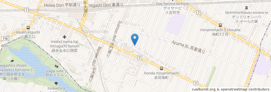 Mapa de ubicacion de Moc Choi en Japonya, 東京都, 武蔵野市.