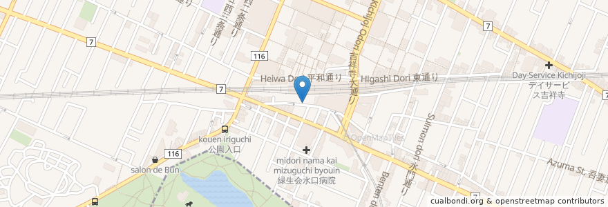 Mapa de ubicacion de 一軒め酒場 吉祥寺南口店 en Japan, Tokio, 武蔵野市.