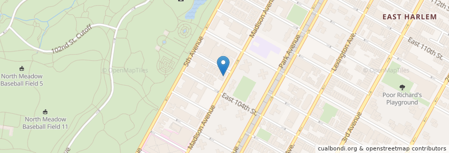 Mapa de ubicacion de King Dragon en 美利坚合众国/美利堅合眾國, 纽约州 / 紐約州, 纽约, 纽约县, Manhattan, Manhattan Community Board 11.