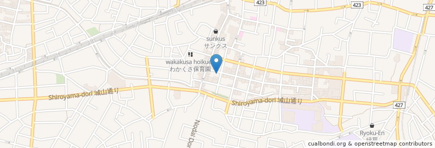 Mapa de ubicacion de しろやま歯科 en 일본, 도쿄도, 世田谷区.