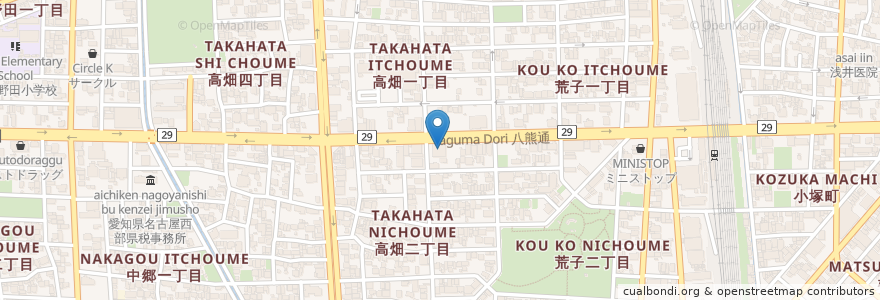 Mapa de ubicacion de スギ薬局 en Japon, Préfecture D'Aichi, 名古屋市, 中川区.