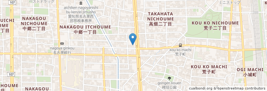 Mapa de ubicacion de 加藤内科 en Japão, 愛知県, Nagoia, 中川区.