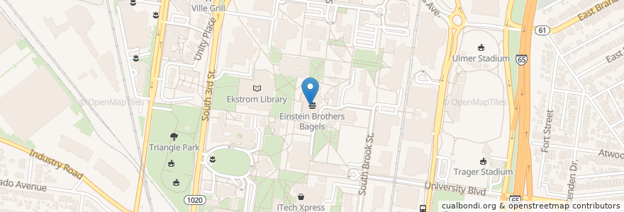 Mapa de ubicacion de Einstein Bros. Bagels en Соединённые Штаты Америки, Кентукки, Jefferson County, Louisville.