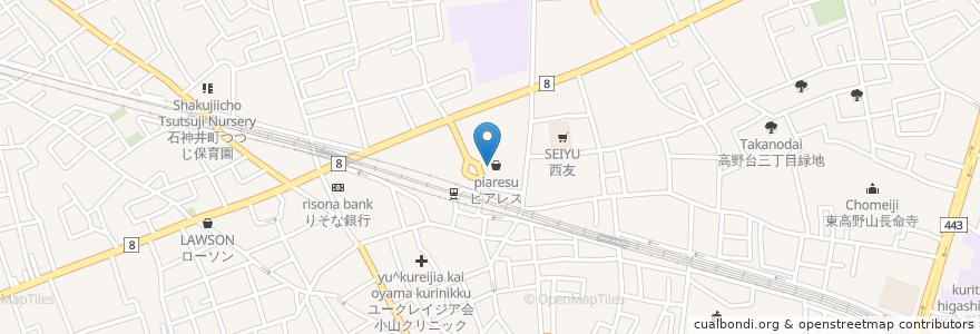 Mapa de ubicacion de 三井住友信託銀行 石神井支店 en Japão, Tóquio, 練馬区.
