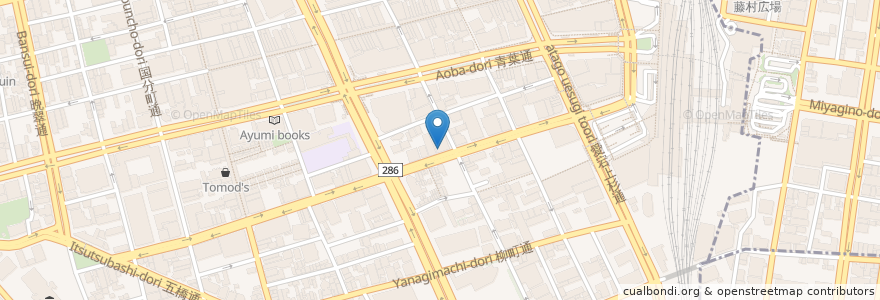 Mapa de ubicacion de ドトールコーヒーショップ en 日本, 宮城県, 仙台市, 青葉区.