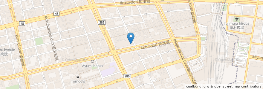 Mapa de ubicacion de PRONTO en Japão, 宮城県, 仙台市, 青葉区.