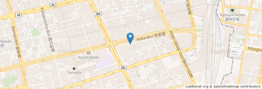 Mapa de ubicacion de ALPHA en ژاپن, 宮城県, 仙台市, 青葉区.