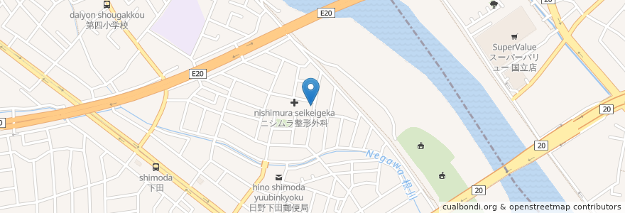 Mapa de ubicacion de あじさい薬局 en 日本, 東京都, 日野市.