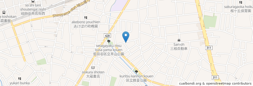 Mapa de ubicacion de 渡辺薬店 en Japan, Tokio, 世田谷区.