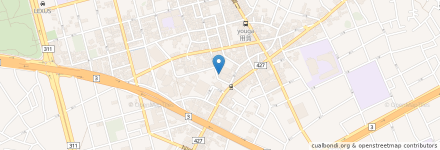 Mapa de ubicacion de 三菱東京UFJ銀行 二子玉川支店 用賀出張所 en Japan, Tokio, 世田谷区.