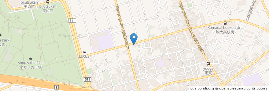 Mapa de ubicacion de 世田谷区立 用賀地区会館 en Japan, Tokio, 世田谷区.