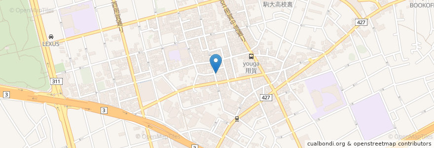 Mapa de ubicacion de 飯田歯科 en Japan, 東京都, 世田谷区.