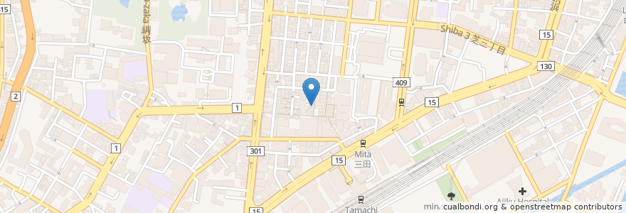 Mapa de ubicacion de うとら en Japonya, 東京都, 港区.