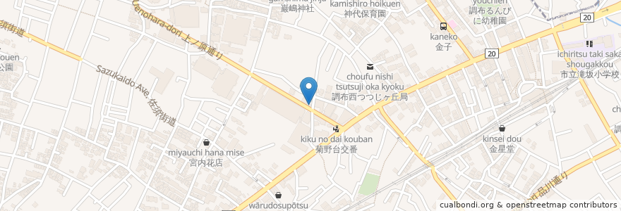 Mapa de ubicacion de いまちゃんの台所 en Japonya, 東京都, 調布市.