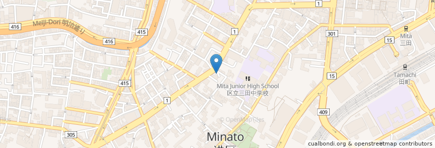 Mapa de ubicacion de 慈眼禅寺 en اليابان, 東京都, 港区.