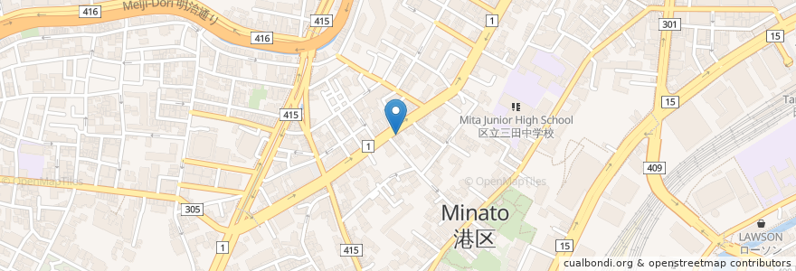Mapa de ubicacion de バリうま en ژاپن, 東京都, 港区.
