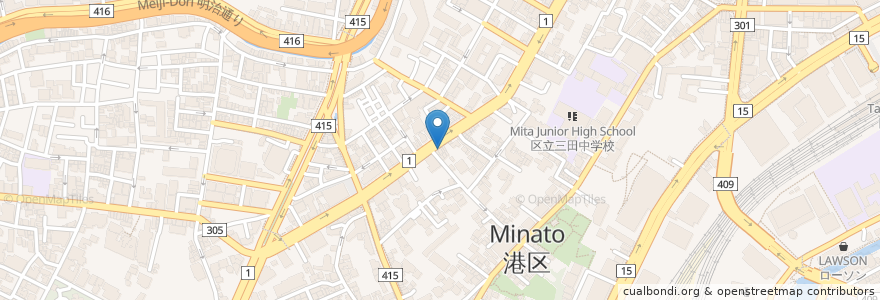 Mapa de ubicacion de モンシリ 白金店 en Giappone, Tokyo, Minato.