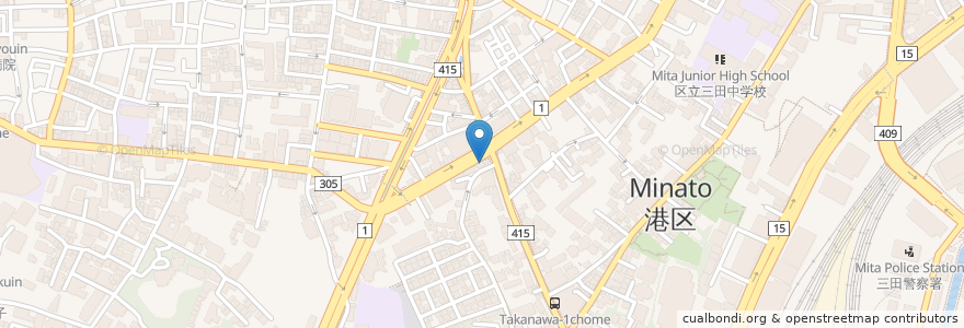 Mapa de ubicacion de 北海道ラーメン 魚らん坂 en 日本, 东京都/東京都, 港區.