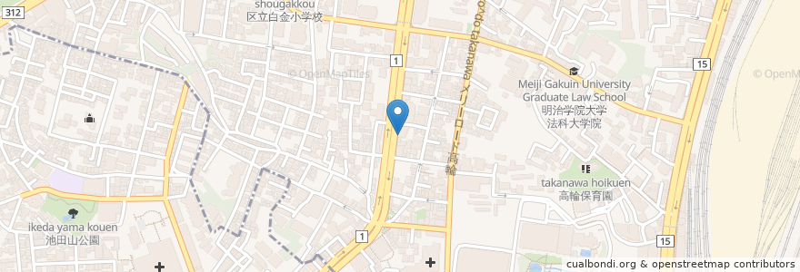 Mapa de ubicacion de 横尾内科医院 en Japón, Tokio, Minato.